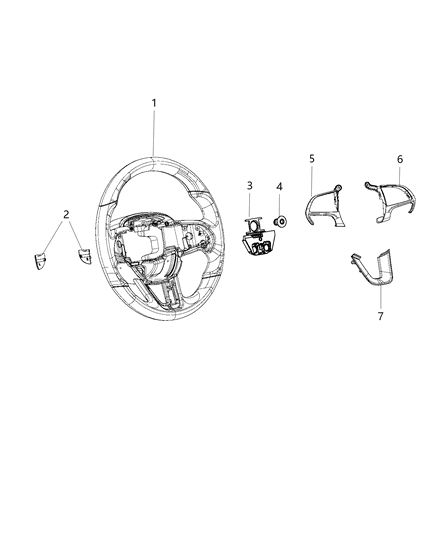 2019 Dodge Charger Steering Wheel Assembly Diagram 1 - Thumbnail