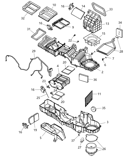 2007 Dodge Ram 3500 Cab Chassis Heater Unit Diagram