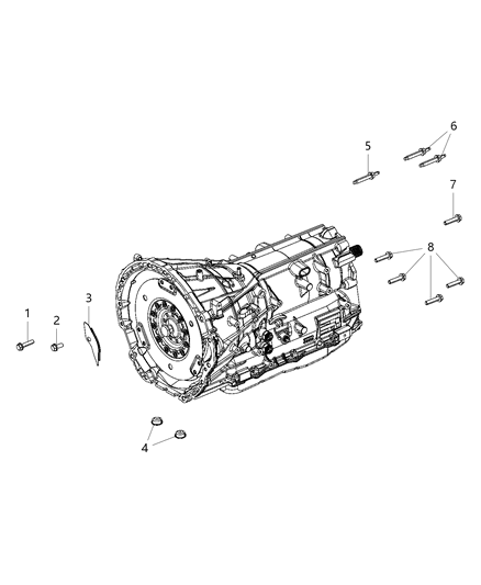 2021 Jeep Gladiator Mounting Hardware Diagram 2 - Thumbnail