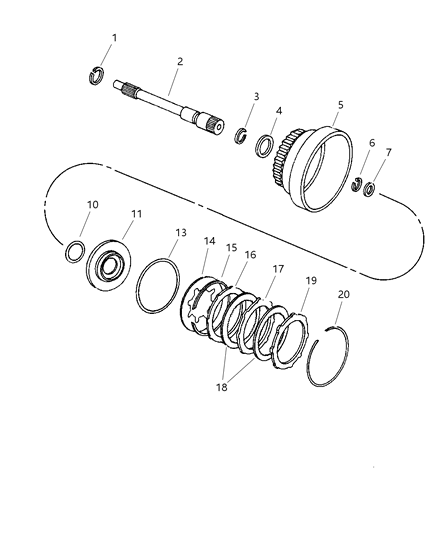 1998 Dodge Caravan Clutch & Input Shaft Diagram 2 - Thumbnail