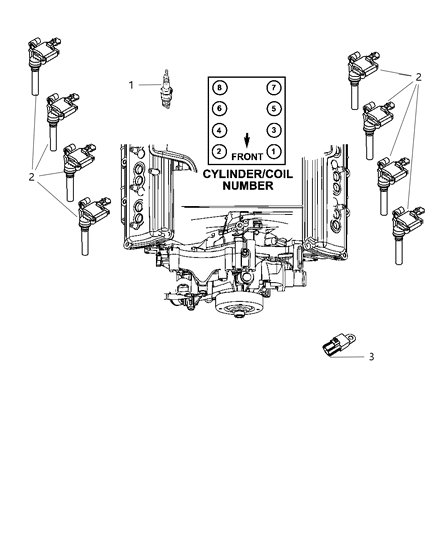 2011 Ram 1500 Spark Plug Diagram for SPLZFR5B13