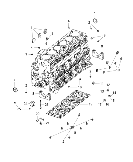 2020 Ram 3500 Cab Chassis Cylinder Block And Hardware Diagram 2 - Thumbnail