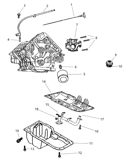 2007 Dodge Charger Dipstick Diagram for 53013835AA