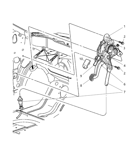 2007 Chrysler Town & Country Parking Brake Control Diagram for 4683277AF