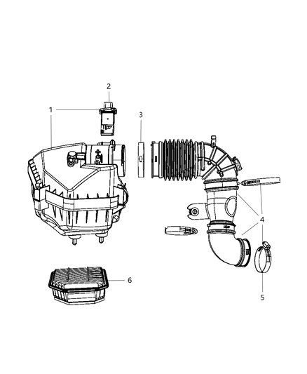 2011 Jeep Liberty Air Cleaner Diagram 1 - Thumbnail