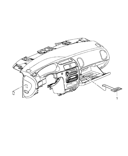 2017 Dodge Charger Instrument Panel of Labels Diagram