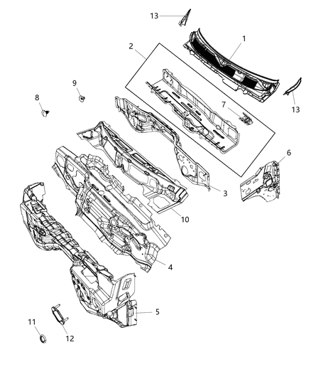 2020 Ram 3500 Column Support Diagram for 68405376AA