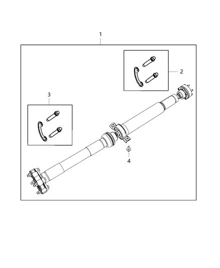 2019 Dodge Durango Shaft - Drive of Rear Axle; Differential And Drive Line Diagram 1 - Thumbnail
