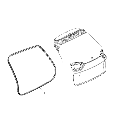 2014 Jeep Cherokee Weatherstrips - Liftgate Diagram
