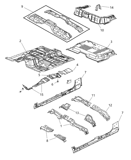 2011 Ram Dakota Front Floor Pan Diagram 1 - Thumbnail