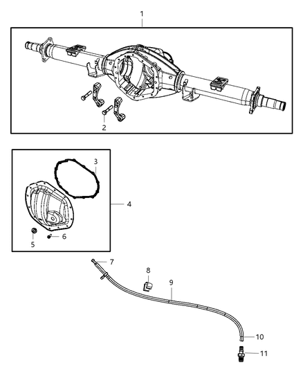 2012 Ram 2500 Housing And Vent of Rear Axle; Differential And Drive Line Diagram 1 - Thumbnail