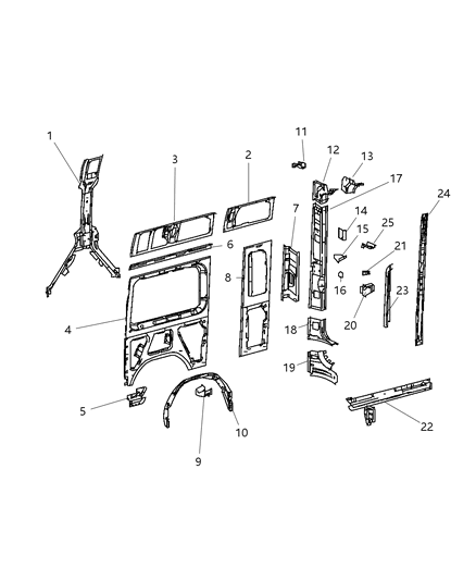 2008 Dodge Sprinter 3500 D-Pillar Diagram 3 - Thumbnail