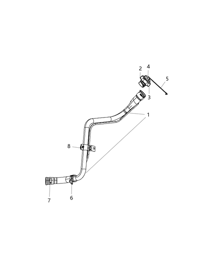 2007 Dodge Avenger Tube Fuel Filler Diagram for 4766034AB