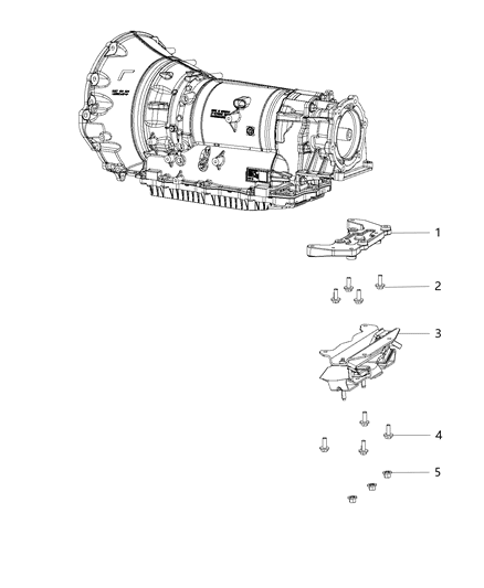 2014 Ram 1500 Bracket Transmission Mount Diagram for 68160949AA