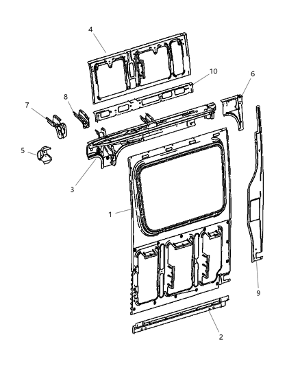 2008 Dodge Sprinter 2500 Bracket B - Pillar Diagram for 68005119AA