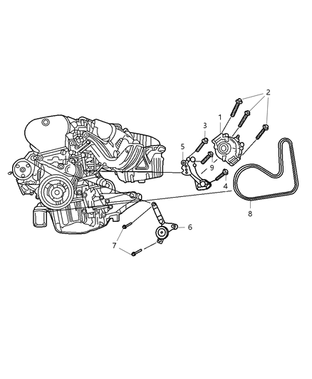 2005 Dodge Stratus Drive Belt Diagram for 4892830AA