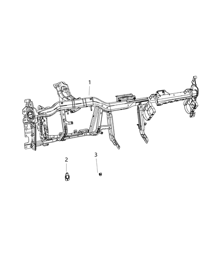 2020 Dodge Charger Instrument Panel & Structure Diagram 2 - Thumbnail