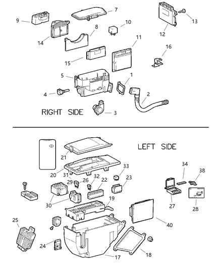 2004 Chrysler Crossfire Junction Block Diagram for 5097284AA