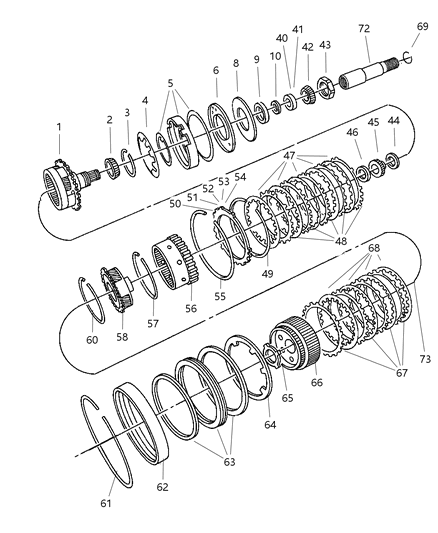 2006 Dodge Durango Gear Train of Automatic Transmission Diagram 1 - Thumbnail