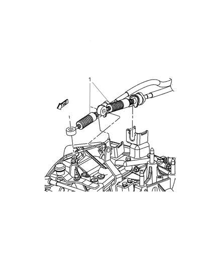 2010 Dodge Journey Gear Shift Cable And Bracket Diagram 1 - Thumbnail