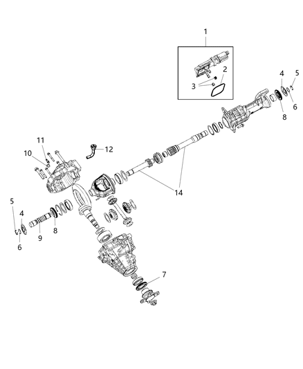 2019 Ram 1500 New Style Axle Assembly And Components Diagram