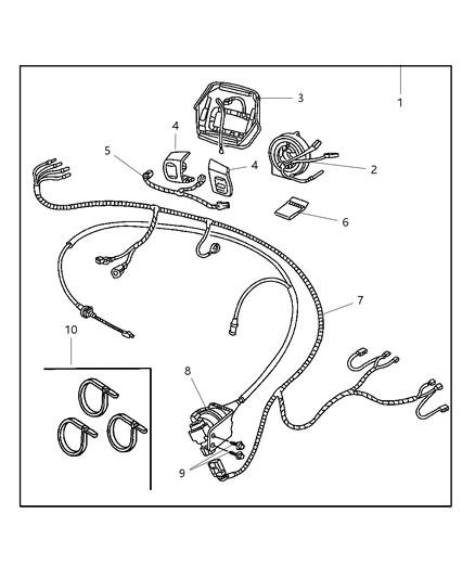 2003 Jeep Wrangler Speed Control of Mopar Accessories - Component Parts Diagram