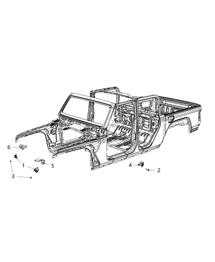 2020 Jeep Gladiator Sensors - Body Diagram 3 - Thumbnail