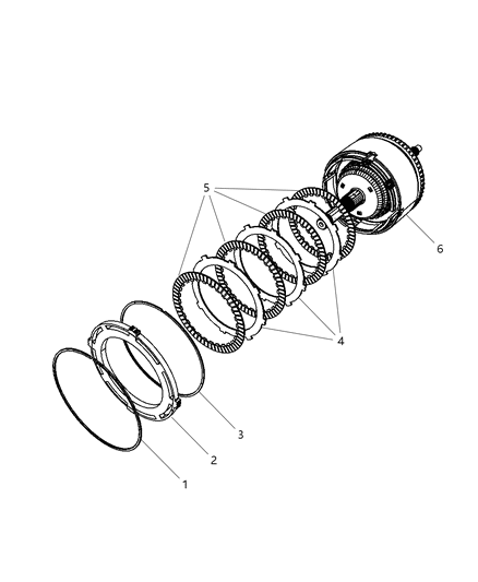 2008 Jeep Wrangler Input Clutch Assembly Diagram 3 - Thumbnail