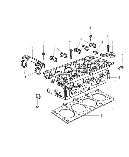 2007 Chrysler PT Cruiser Cylinder Head & Cover & Mounting Diagram 4 - Thumbnail