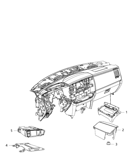 2016 Ram 3500 Cab Chassis(<10K lb.) Modules, Instrument Panel Diagram