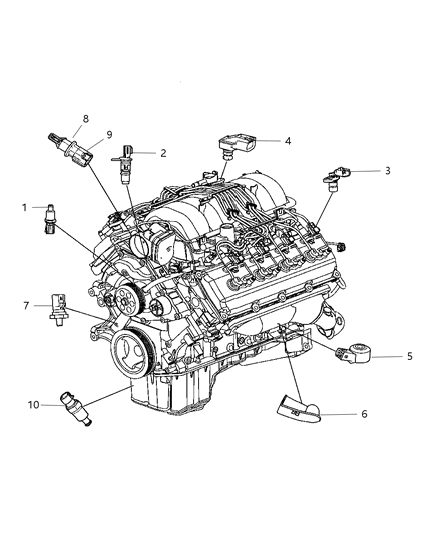 2009 Dodge Challenger Sensor Crankshaft Position Diagram for 5149009AB