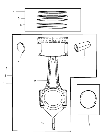 2010 Dodge Viper Piston Diagram for 68030896AC