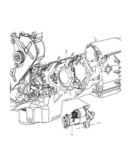 2008 Dodge Nitro Starter Engine Diagram for R4801269AD