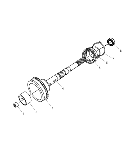 1999 Dodge Durango Output Shaft - Automatic Transmission Diagram 2 - Thumbnail
