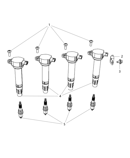2019 Dodge Journey Spark Plugs, Ignition Wires, Ignition Coil And Capacitors Diagram 2 - Thumbnail
