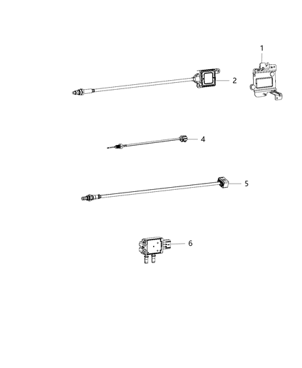 2015 Ram 3500 Sensor Nitrous Oxide Post SCR Diagram for 68197109AA