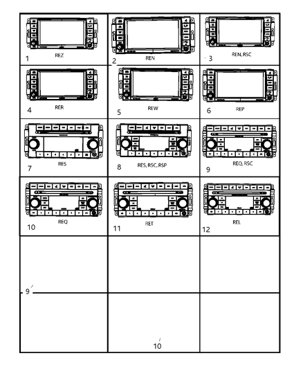 2009 Dodge Caliber Radio Am / Fm / Dvd / Hdd / Mp3 / Rear Camera Diagram for 5064756AB