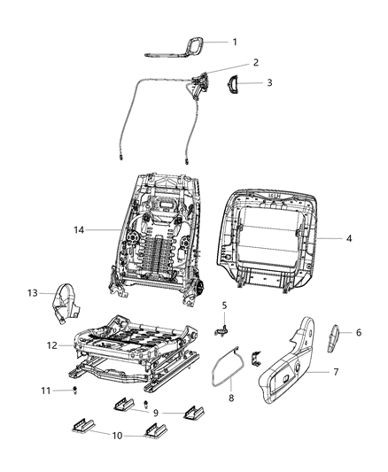 2020 Dodge Challenger Side Shield, Front Outer Driver Side Diagram for 1UV45DX9AA