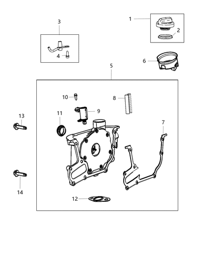 2018 Jeep Wrangler All-new Model Engine Oil Pump Diagram 3 - Thumbnail