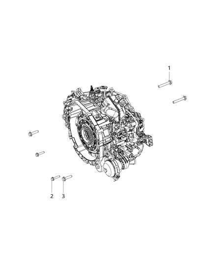 2015 Jeep Renegade Mounting Bolts of Automatic Transmission Diagram