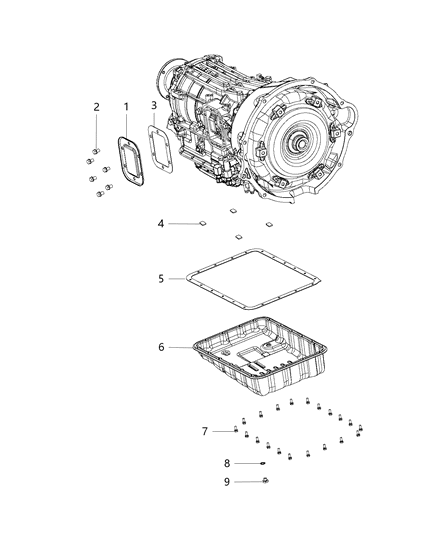2020 Ram 3500 Cab Chassis Oil Pan, Cover And Related Parts Diagram 2 - Thumbnail
