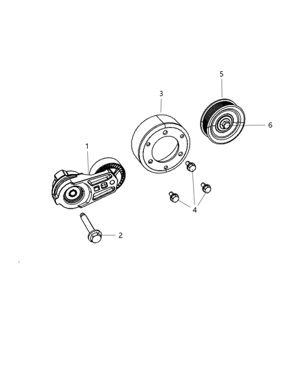 2007 Jeep Wrangler Drive Pulleys Diagram 2 - Thumbnail