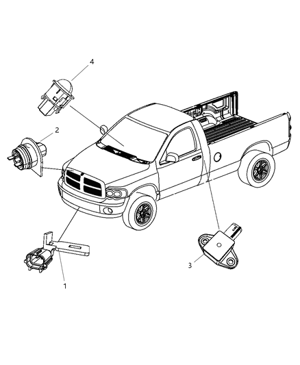 2011 Ram 3500 Pickup Sensors Body Diagram