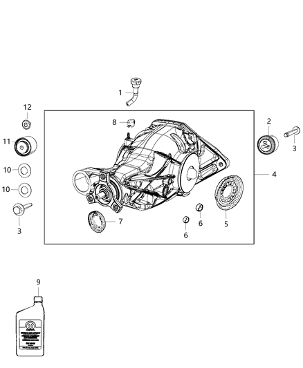 2013 Dodge Durango Axle Assembly And Components Diagram 1 - Thumbnail