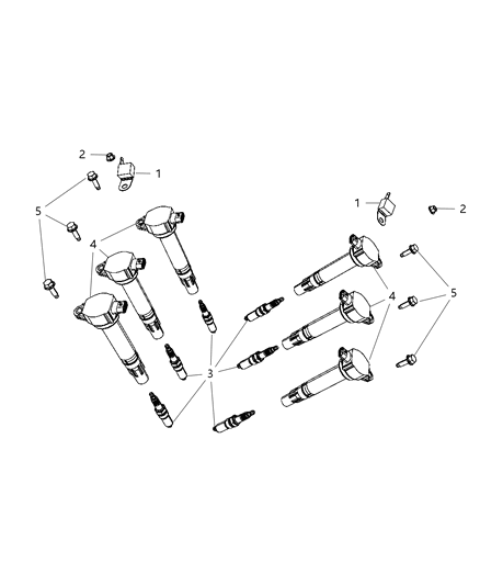 2011 Dodge Avenger Spark Plugs & Ignition Coil Diagram 2 - Thumbnail