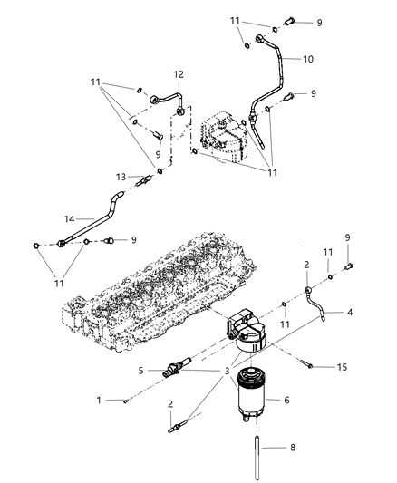 2008 Dodge Ram 3500 Pickup Fuel Filter Diagram 3 - Thumbnail