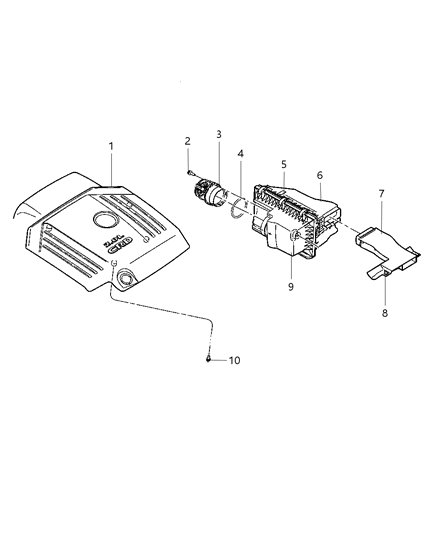 2007 Jeep Compass Engine Covers And Components Diagram 1 - Thumbnail