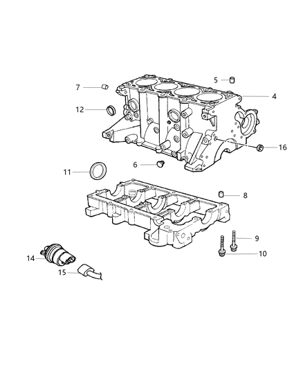 2003 Chrysler Sebring Sedan & Convertible Cylinder Block Diagram 2 - Thumbnail