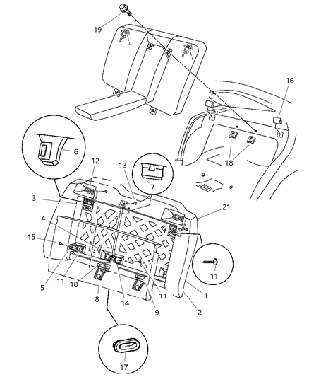 1997 Dodge Neon Bracket, Inboard Pivot W/Pin (60 Side) Diagram for 4741256