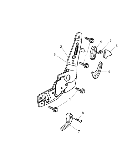 1999 Dodge Ram 2500 Recliner Diagram for 4883795AA